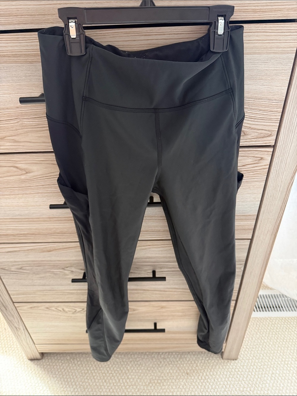 Lulu lemon fleece lined High-Rise Black Performance Leggings with Side Pockets